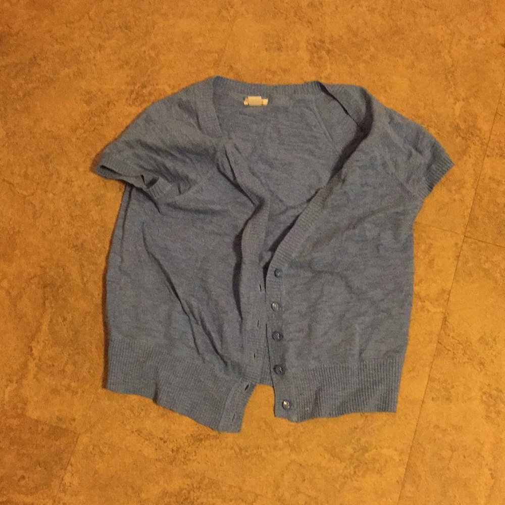 XL blue short sleeve Mossimo knit cardigan